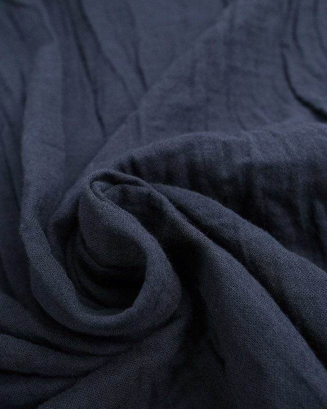 Double Gaze Bio 130CM Bleu De Minuit - Maison Klem